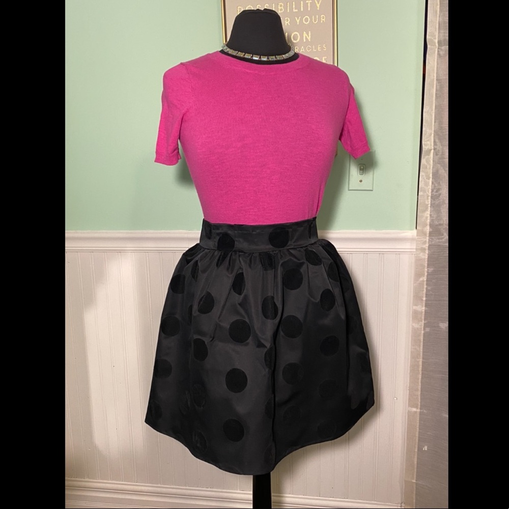 Black polka dot skirt
